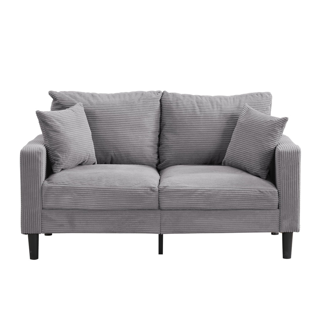 Light Gray Upholstered 2 Seat Loveseat Sofa J536897