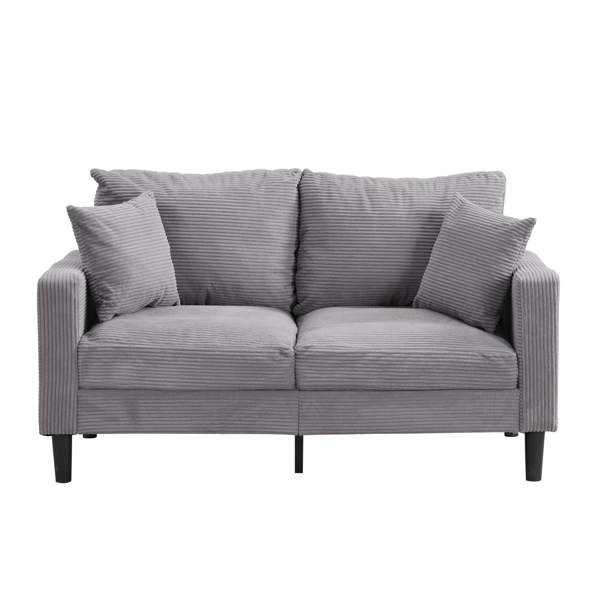 Light Gray Upholstered 2 Seat Loveseat Sofa J536897