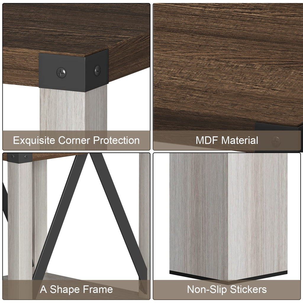End Table Set of 2 with Storage Shelf V204090