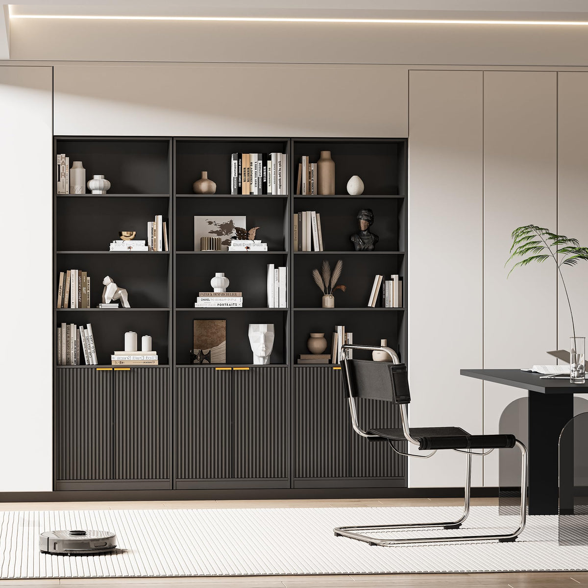 69" Tall 6 Shelf Bookcase with Doors W79546