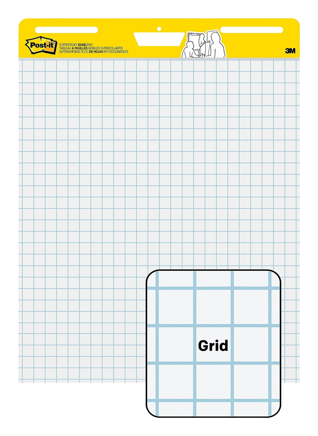 Super Sticky Easel Pad 25-Inch x 30-Inch White with Grid 30 Sheets/Pad I242