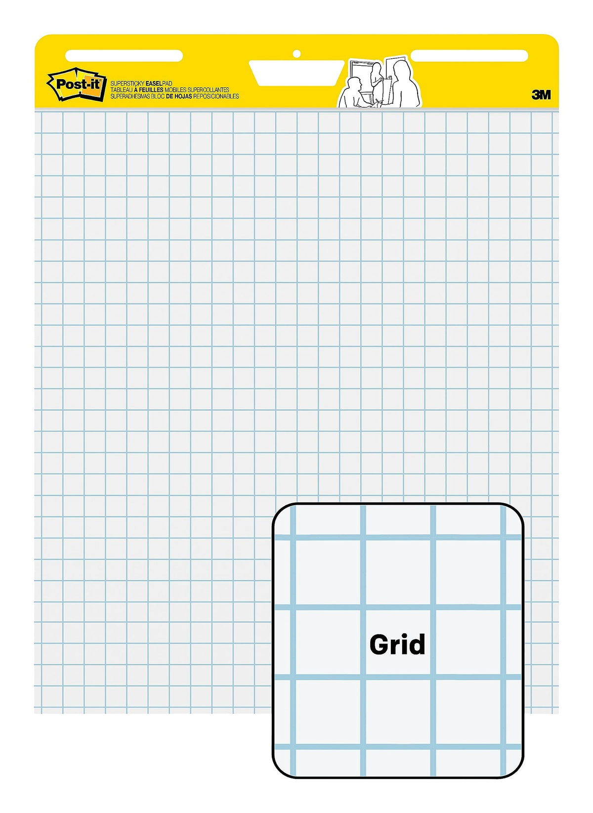 Super Sticky Easel Pad 25-Inch x 30-Inch White with Grid 30 Sheets/Pad I242