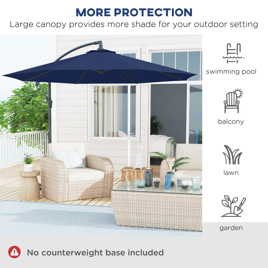 10' Cantilever Tilt Offset Patio Umbrella Z663