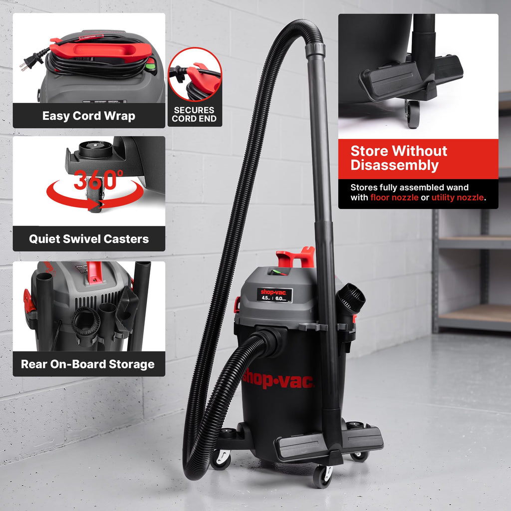 6 Gallon Wet and Dry Shop Vacuum I81267
