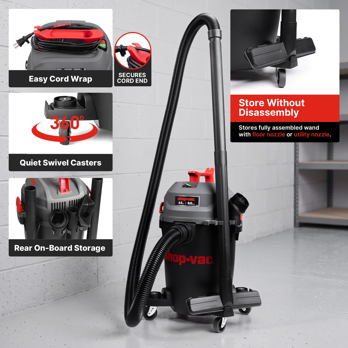 6 Gallon Wet and Dry Shop Vacuum I81267
