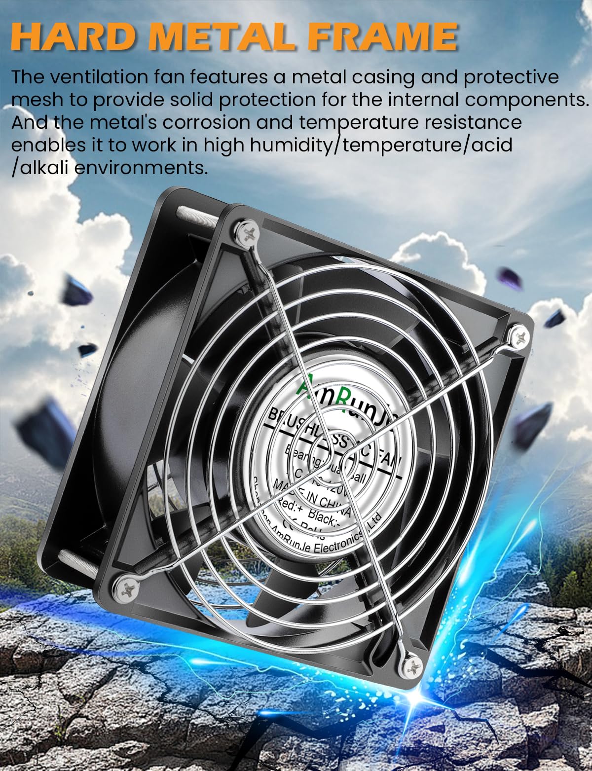 120mm x 38mm 120V Dual Ball Bearing Axial Fan W743970
