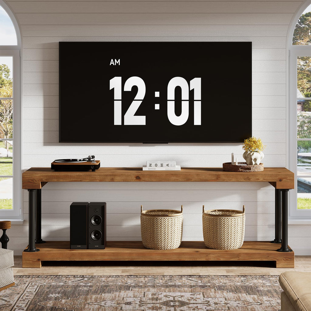 Solid Wood TV Stand for 75-Inch TV O6889