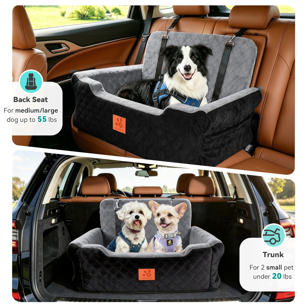 Dog Car Seat for Large/Medium Dogs Up to 55 lbs A132