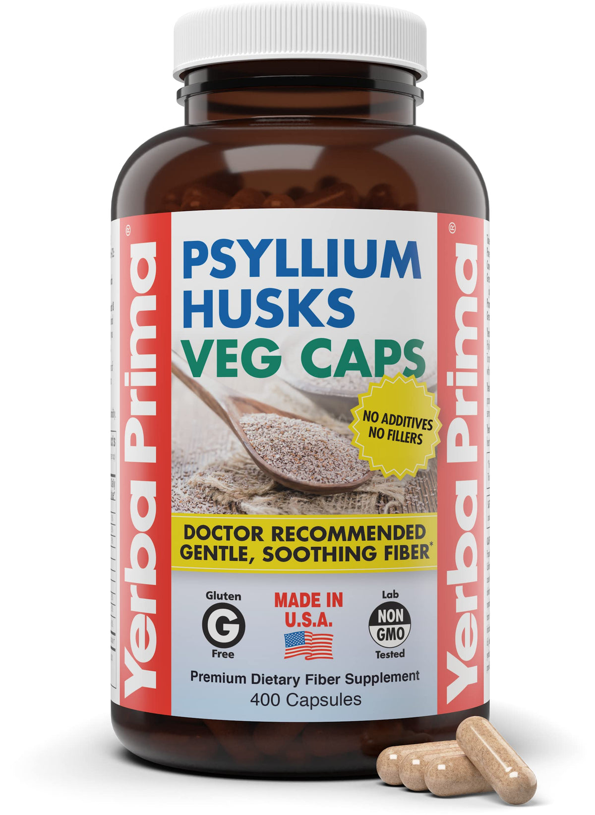 Psyllium Husks Veg Caps, 400 Capsules (625mg) S506052
