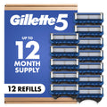 5-Blade Razor Blade Refills, 12 Count Y32457