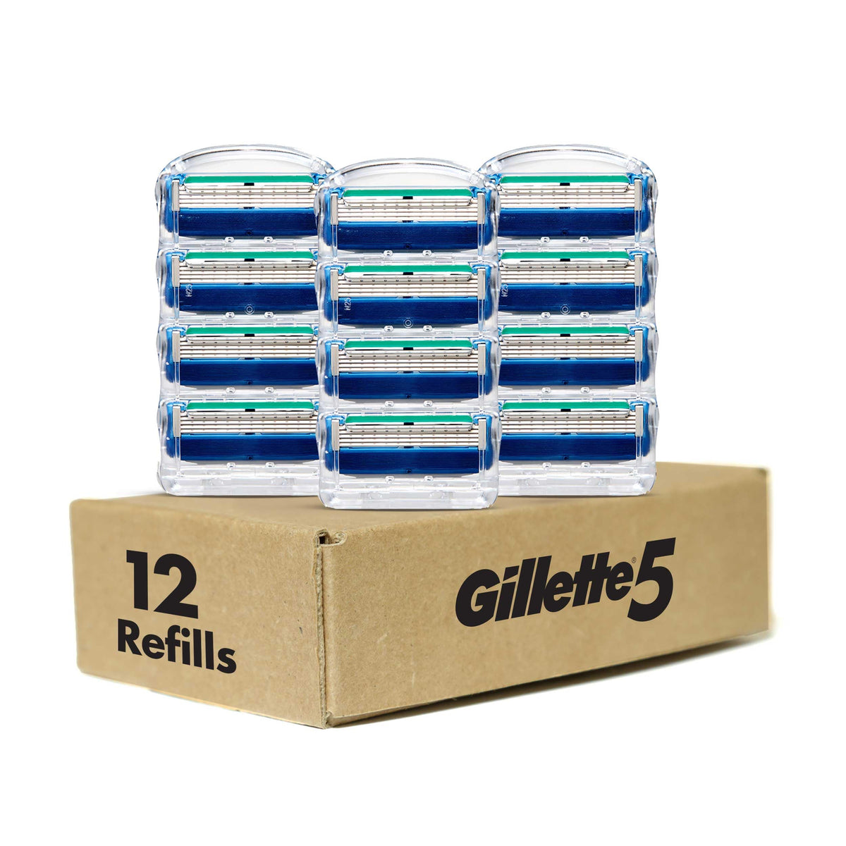 5-Blade Razor Blade Refills, 12 Count Y32457