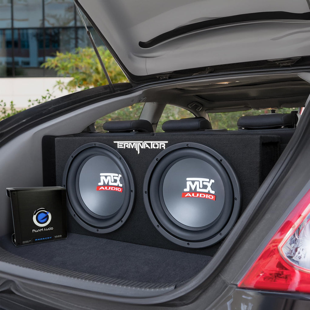 Dual 12" Subwoofers Loaded Enclosure with Amp & Wiring Kit H740181