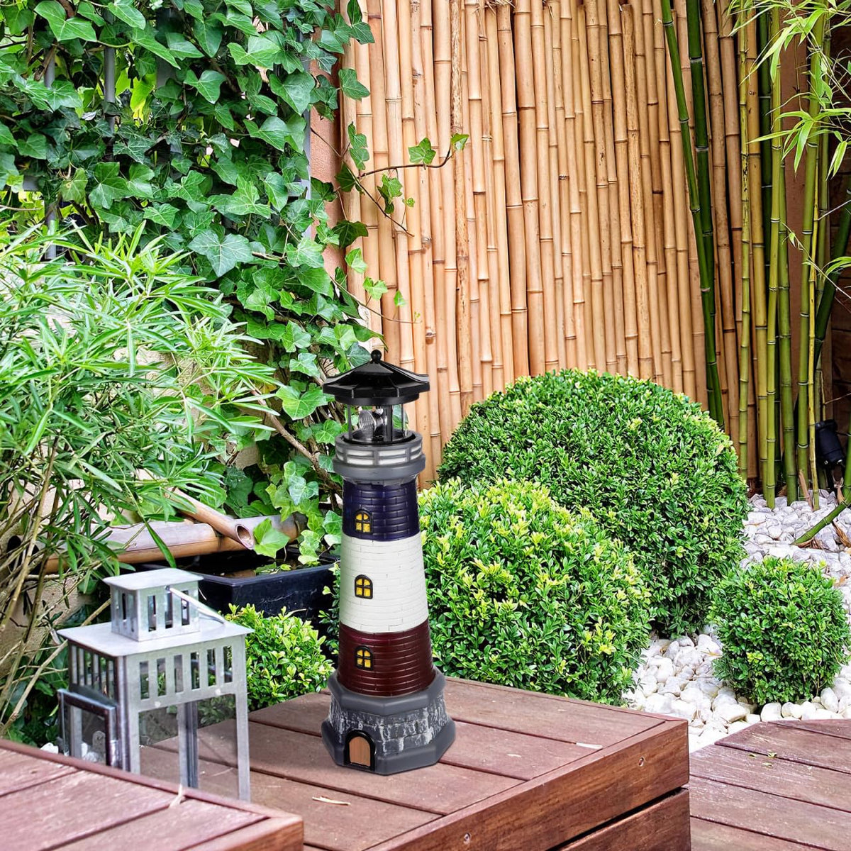 Solar Lighthouse Statue Y78618
