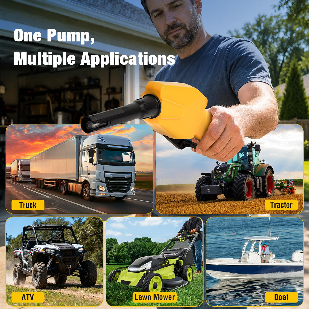 Cordless Fuel Transfer Pump with Auto-Stop Nozzle E372084