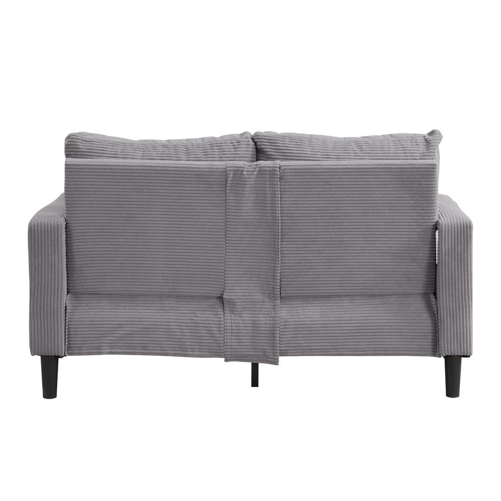 Light Gray Upholstered 2 Seat Loveseat Sofa J536897