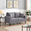 Light Gray Upholstered 2 Seat Loveseat Sofa J536897