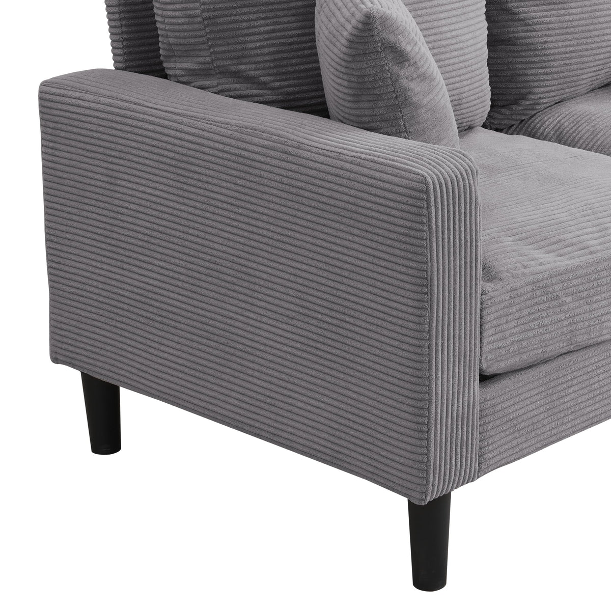 Light Gray Upholstered 2 Seat Loveseat Sofa J536897