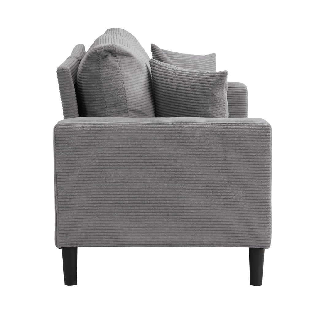Light Gray Upholstered 2 Seat Loveseat Sofa J536897