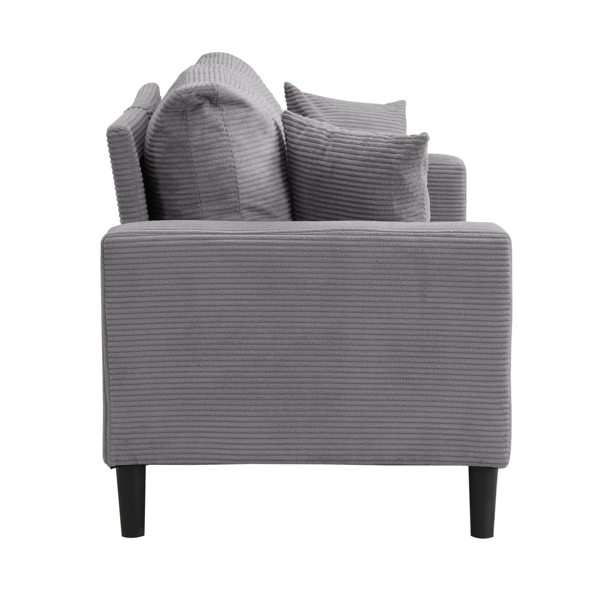 Light Gray Upholstered 2 Seat Loveseat Sofa J536897