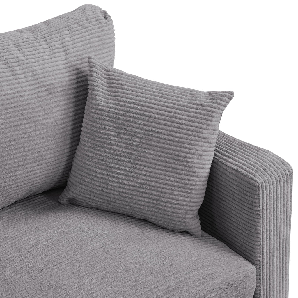 Light Gray Upholstered 2 Seat Loveseat Sofa J536897