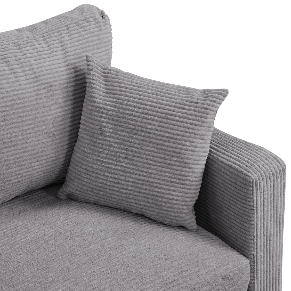 Light Gray Upholstered 2 Seat Loveseat Sofa J536897